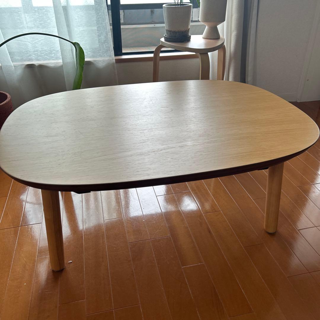 はた_【無印良品】こたつにもなるローテーブル小、毛布付き!