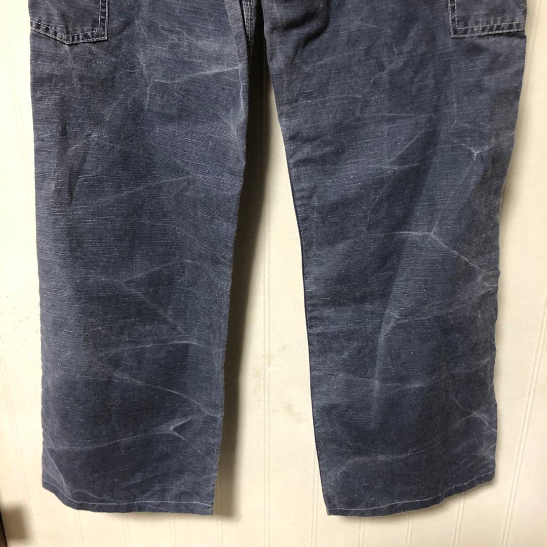 大人気❗️Carhartt ワイド USED加工 ペインターパンツ 茄子紺 W28