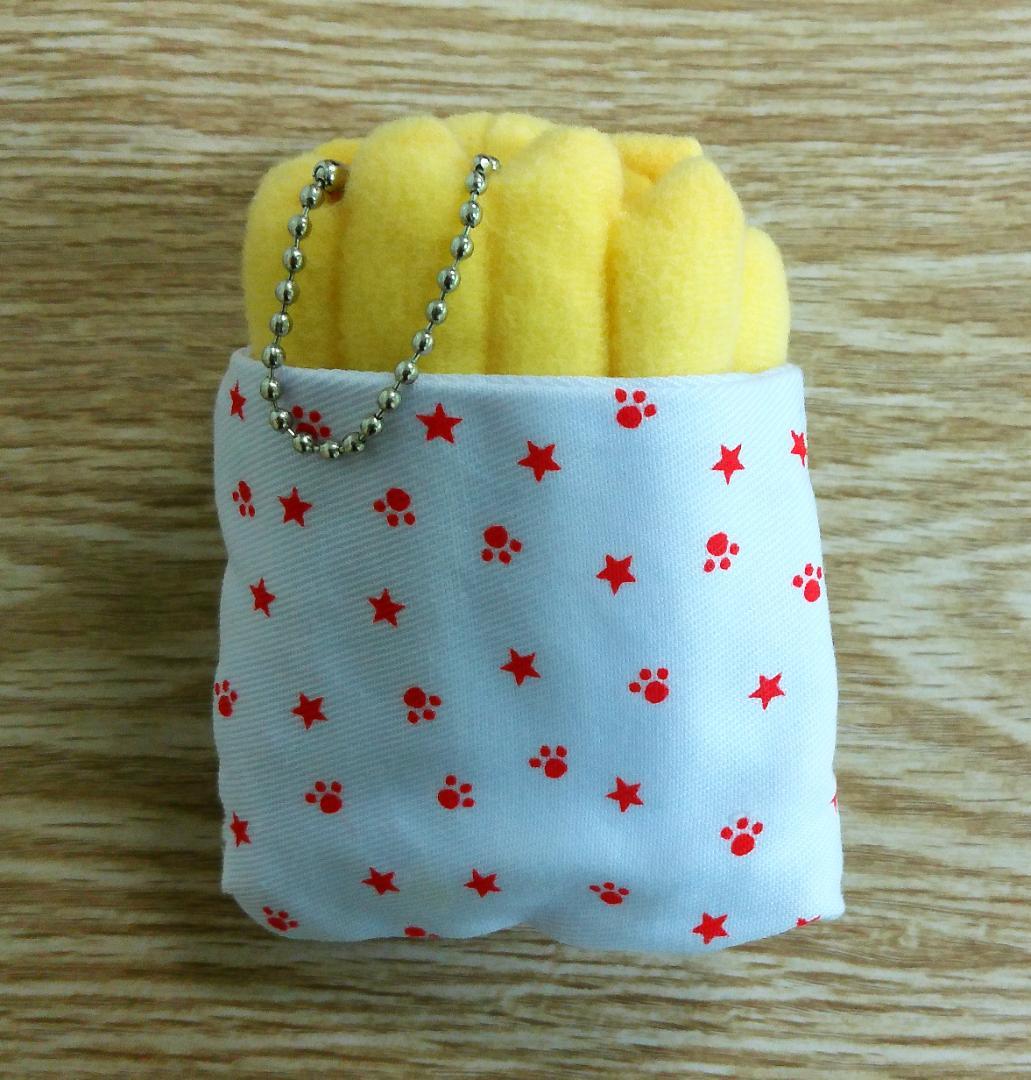 にゃんにゃんにゃんこ　にゃんこバーガーポテト　キーホルダー