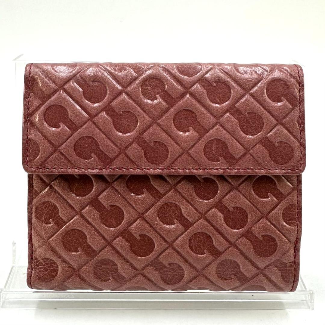 GHERARDINI ゲラルディーニ オールレザー 二つ折り財布 ロゴ総柄 箱付