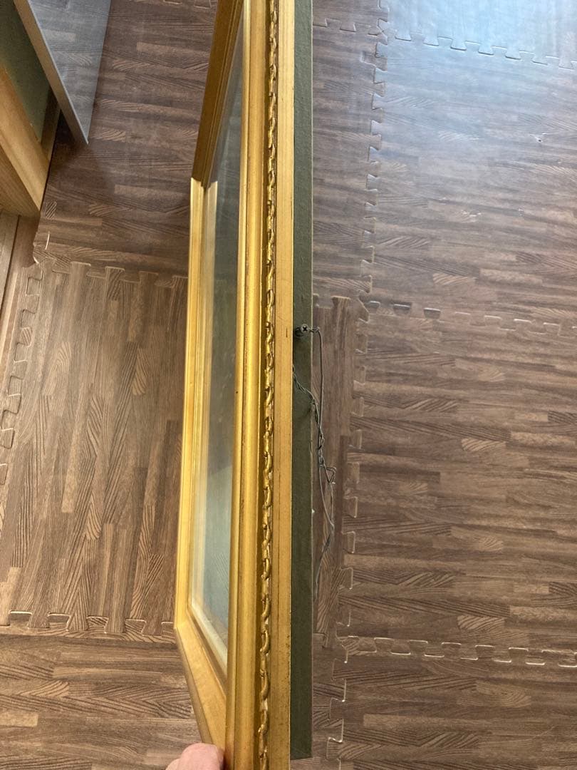 K. Danzig 油彩画 海岸風景 ゴールドフレーム