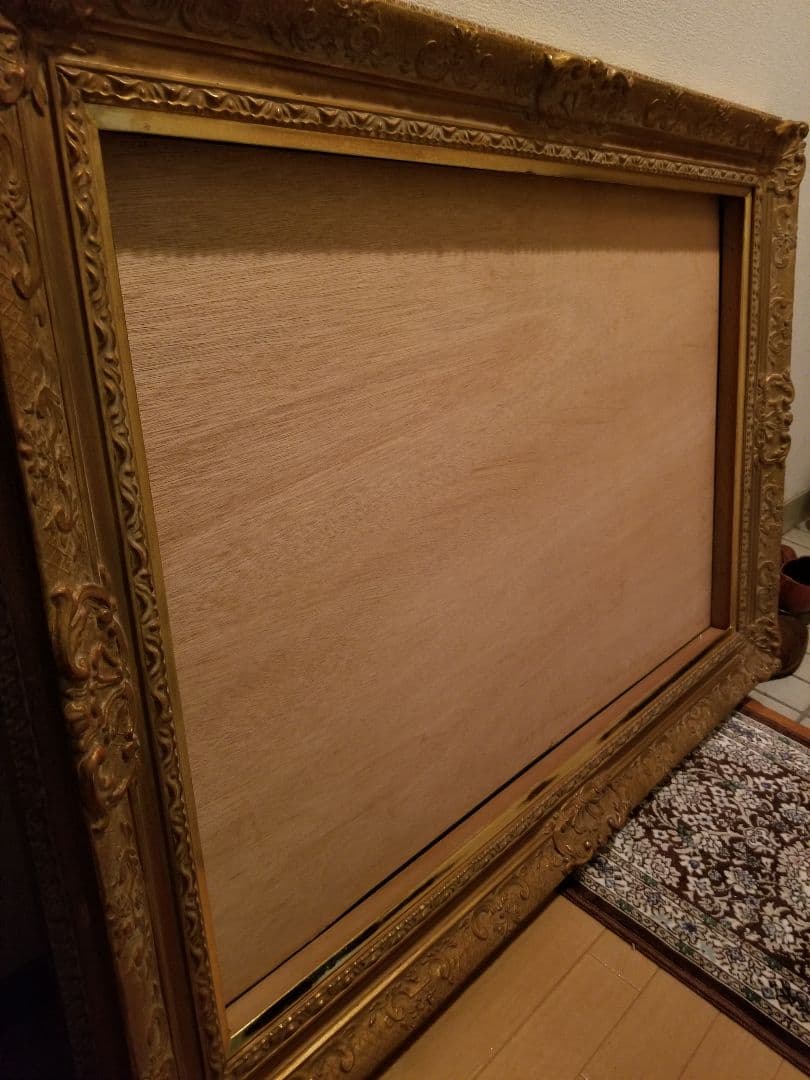 一時値下 額縁 ゴールド フレーム ビンテージ ウォールフレーム 木製 大型