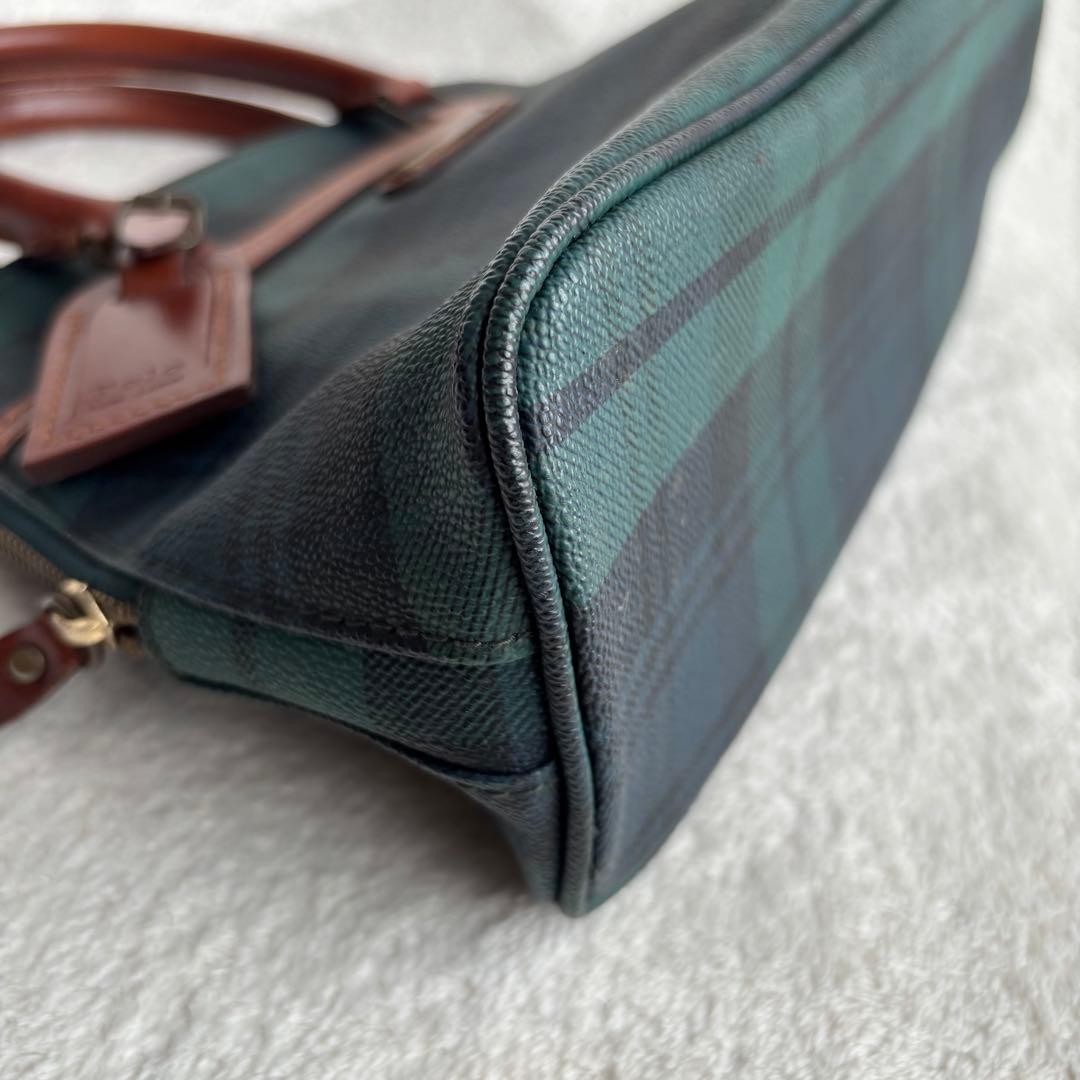 ✨️美品✨️ ポロラルフローレン ハンドバッグ PVCレザー ブラックウォッチ