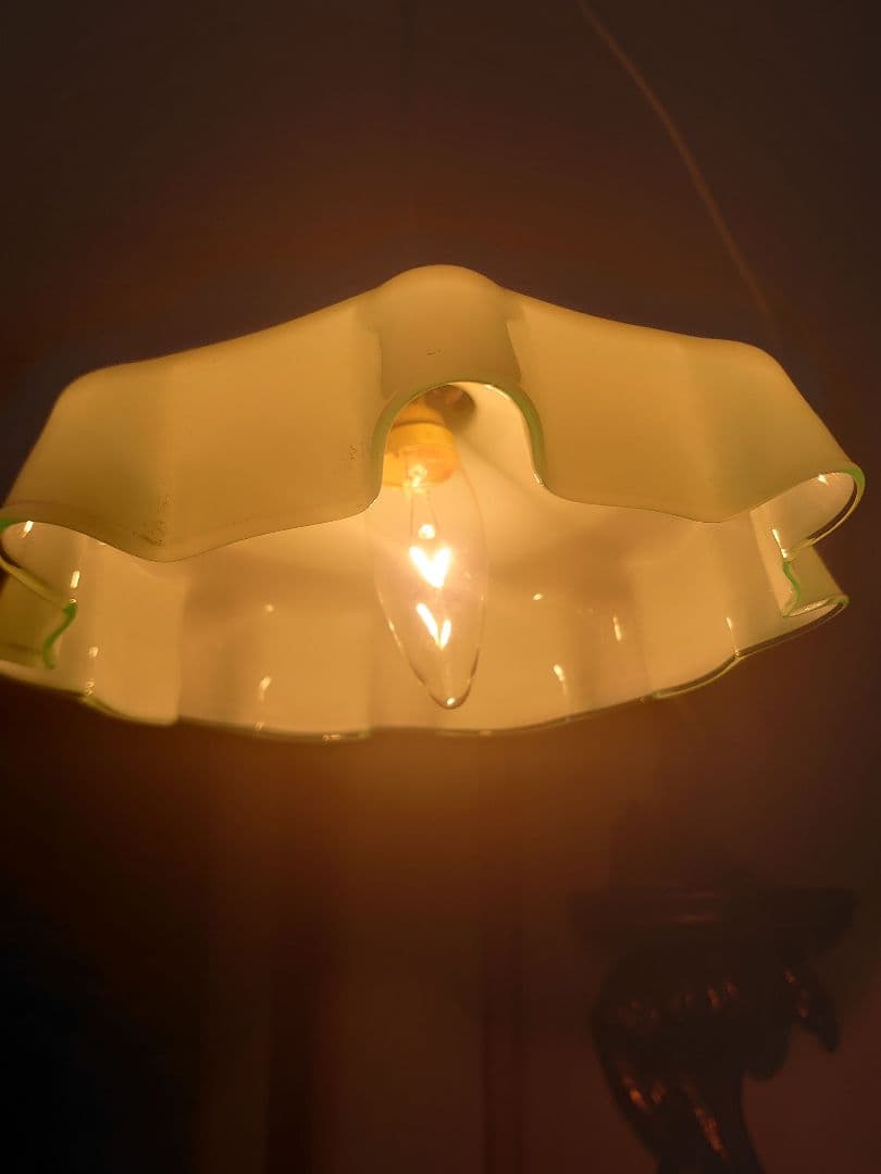 フランス1910s'ヴァセリン(ウラン)ペンダント シーリングランプ