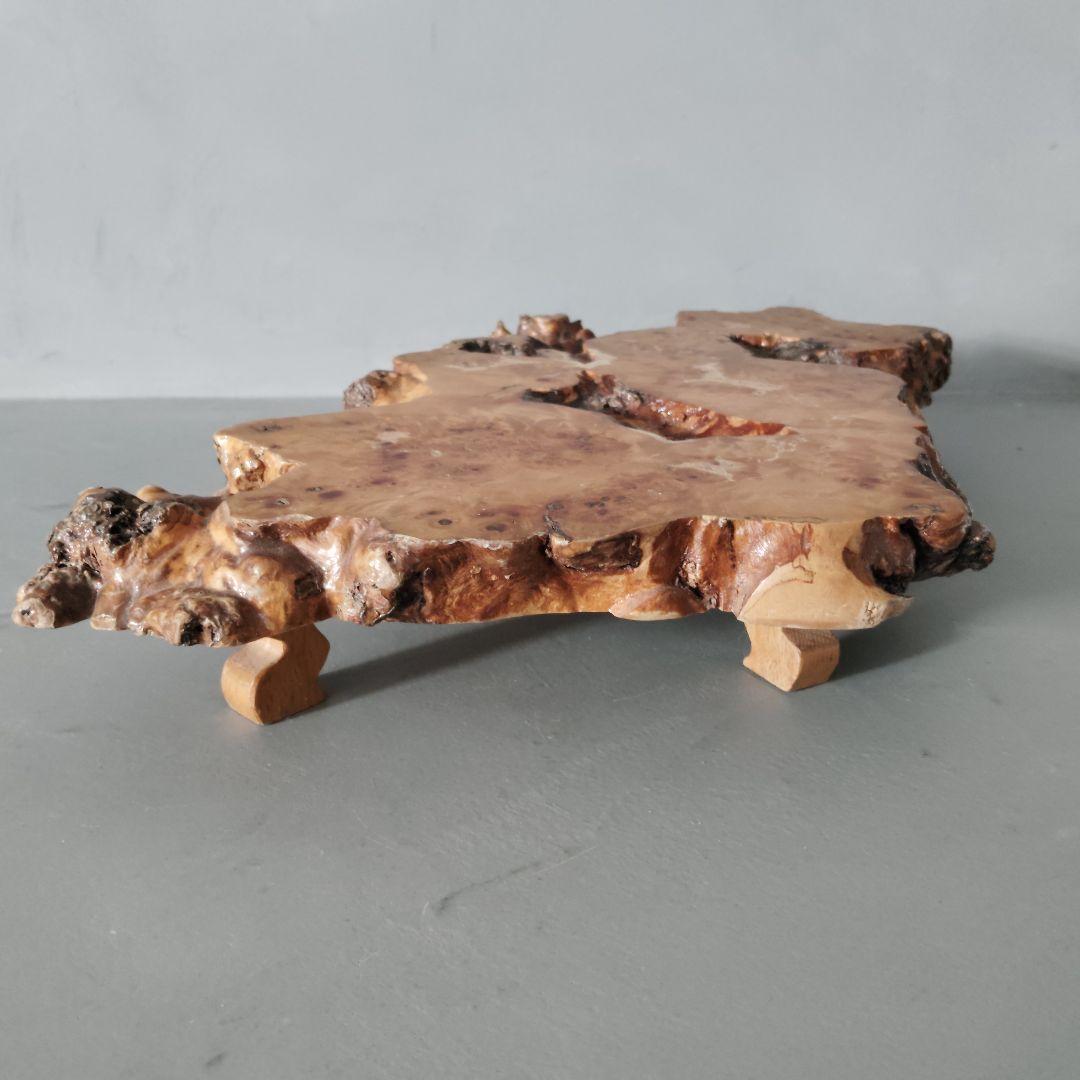天然木一枚板 瘤台 花台 盆栽台 置き台 飾り台 こぶ 侘び寂び