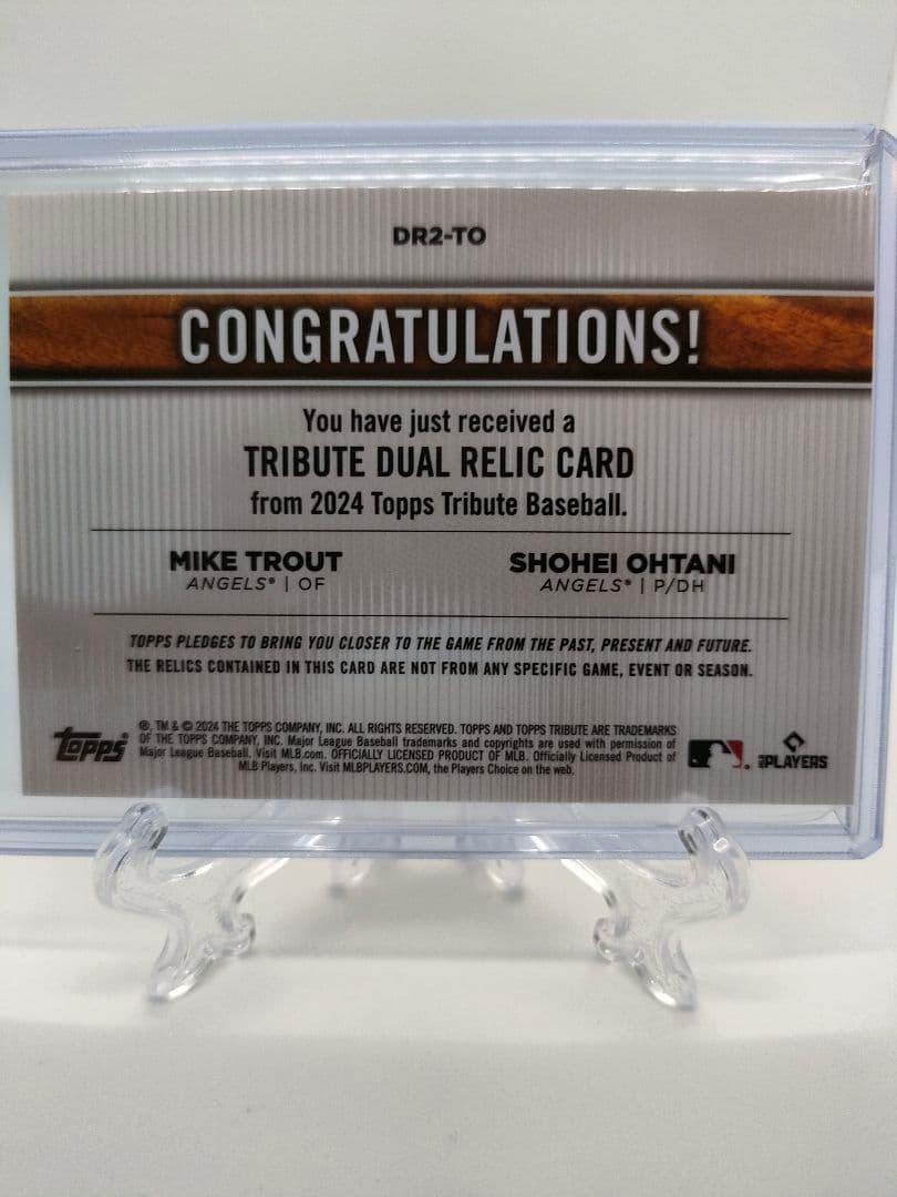 【ぴっくらぽん25シリ】大谷翔平/トラウト試合着用ユニ&バット 2024