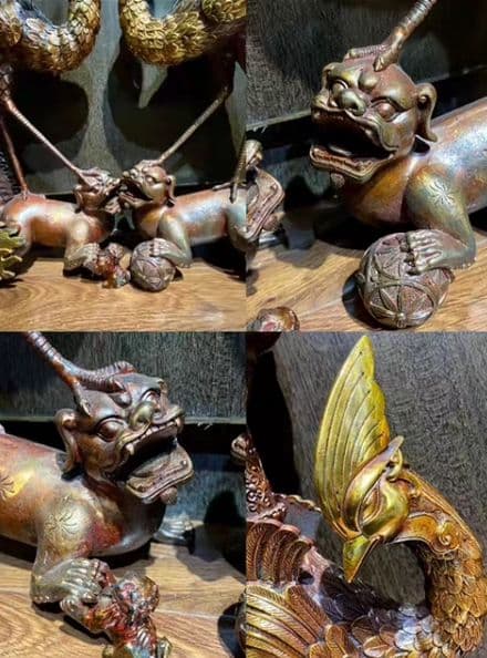 銅器 仏教 鳳凰塔の香炉 古美術 コレクション品 銅製 工芸品 彫刻装飾品置物