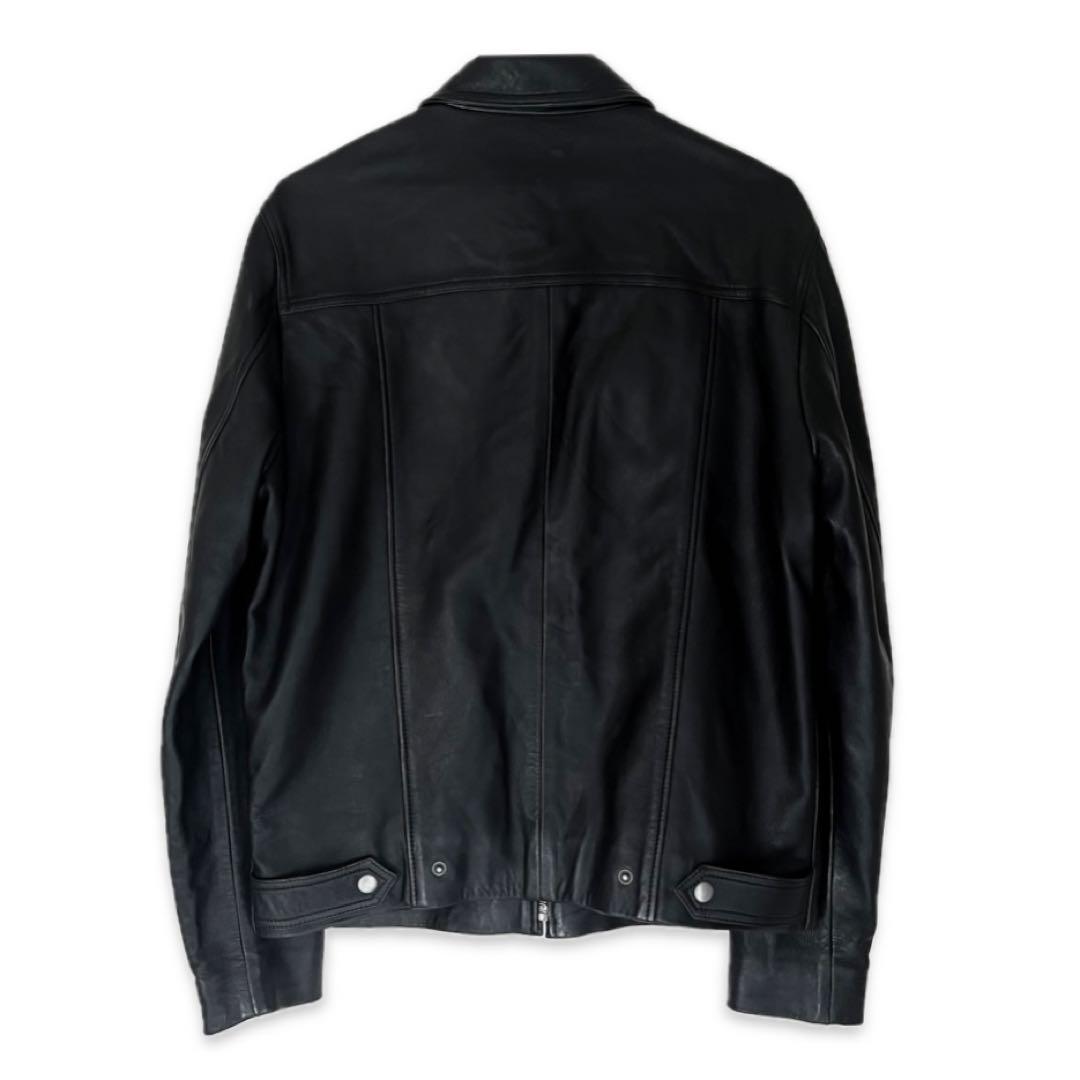 [agnes b.] ブラックレザージャケット サイズ48