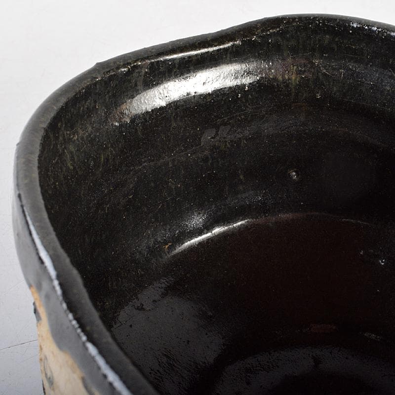 茶道具　黒織部　沓形茶碗　表千家十三代即中斎書付箱　M　R5693