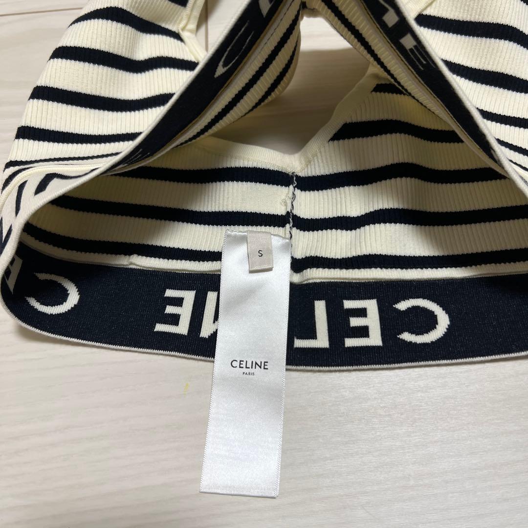 セリーヌ CELINE アスリート ブラ メッシュ クリーム ネイビー