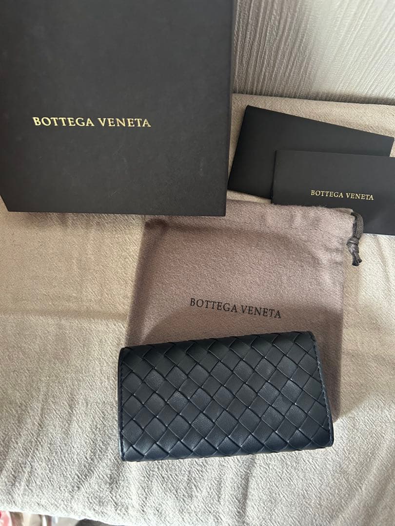 Bottega Veneta ブラック レザー キーケース