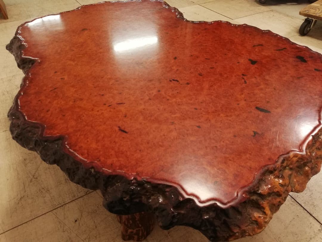 唐木 総花梨無垢 瘤 重厚な座卓