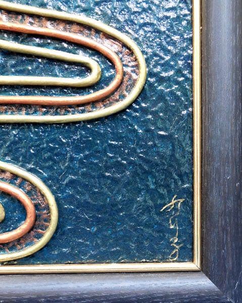 三越取扱作品 外薗範子 大型原画1点物 3D立体的 抽象画 可愛らしい感じの作品