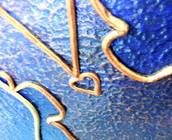 三越取扱作品 外薗範子 大型原画1点物 3D立体的 抽象画 可愛らしい感じの作品