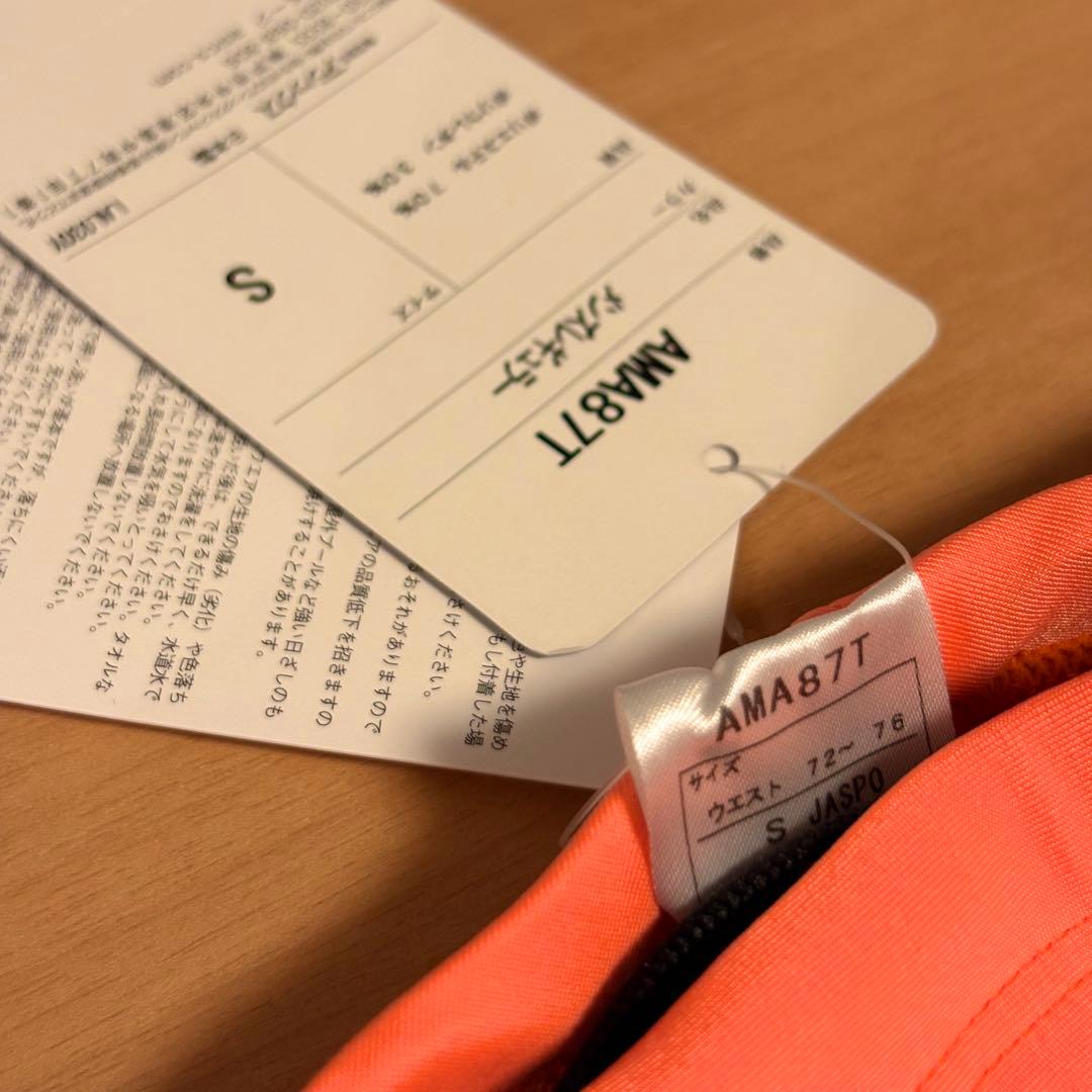 【新品】asics AMA87T 競パン 蛍光オレンジ ハイドロCD 競泳水着