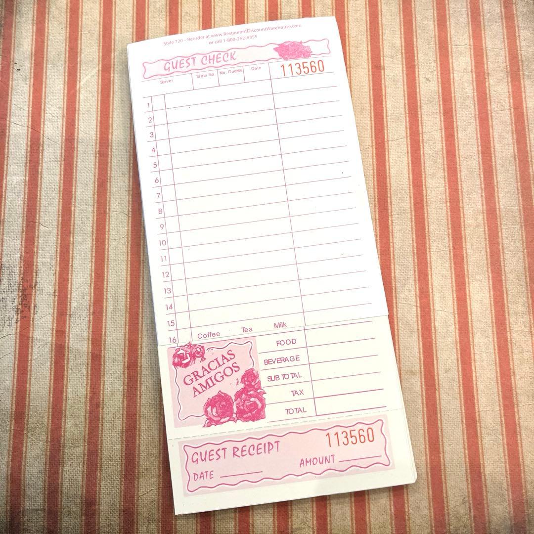 【中古】海外伝票【ピンク】海外チケット(ロールチケット