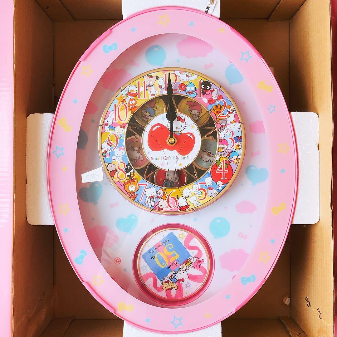 希少レア　サンリオ50th からくり時計　2010 平成レトロ　サンリオ　時計