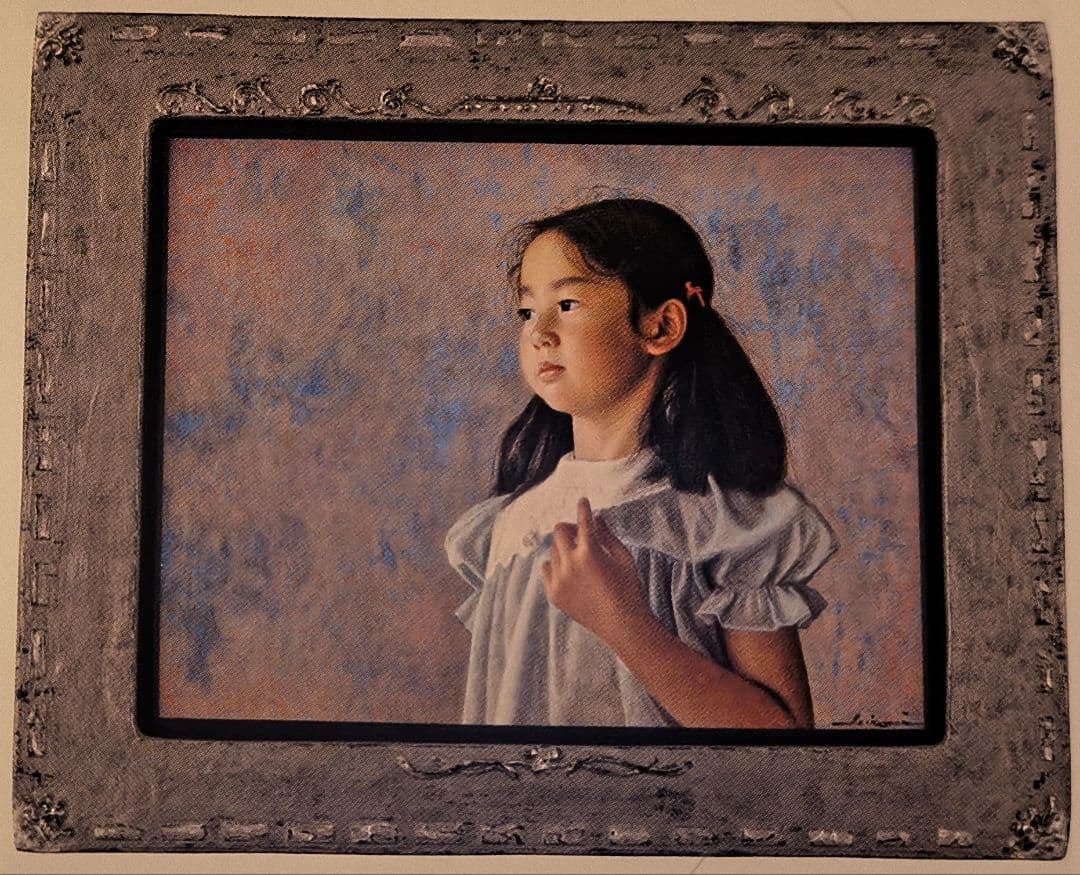 油彩画「想い出の時」冨田洋美