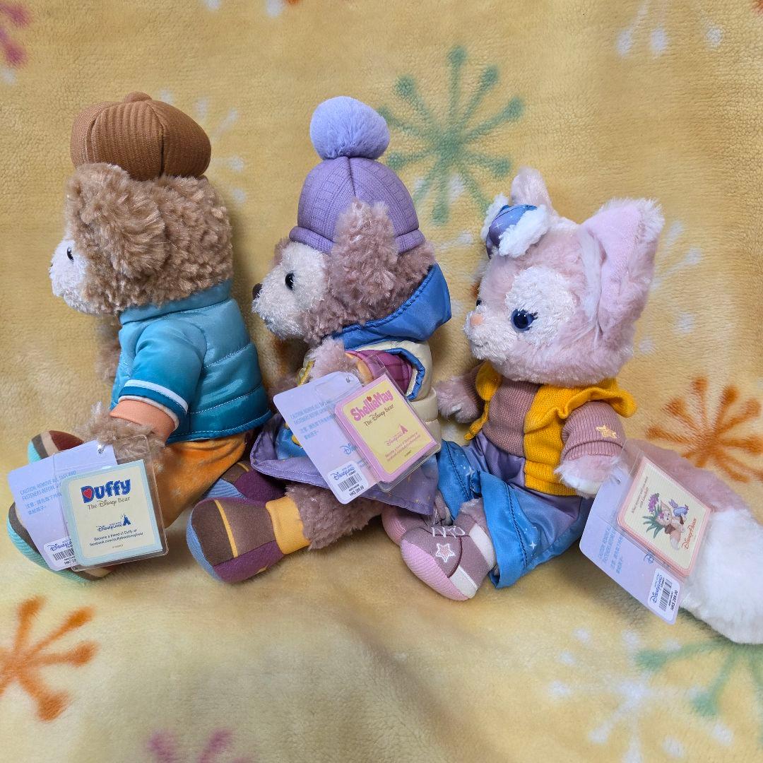 香港ディズニー　リーナベル　ダッフィー　シェリーメイ　ぬいぐるみ　冬　ウィンター