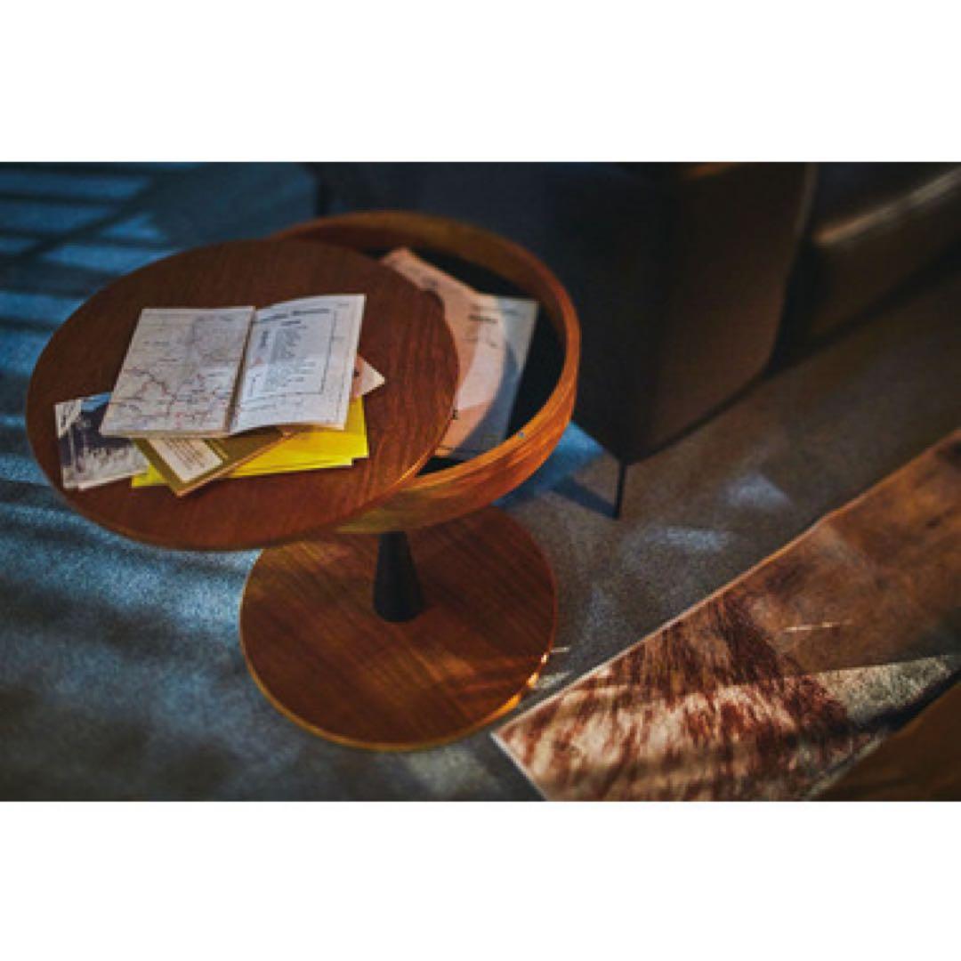 収納付きトレーサイドテーブル 韓国風 モダン 北欧風 アンティーク調