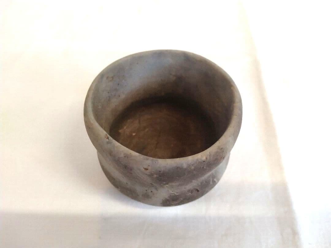 備前焼 若宮窯太田富夫（伝統工芸士）作 練り込み青備前陶 徳利とぐい呑み