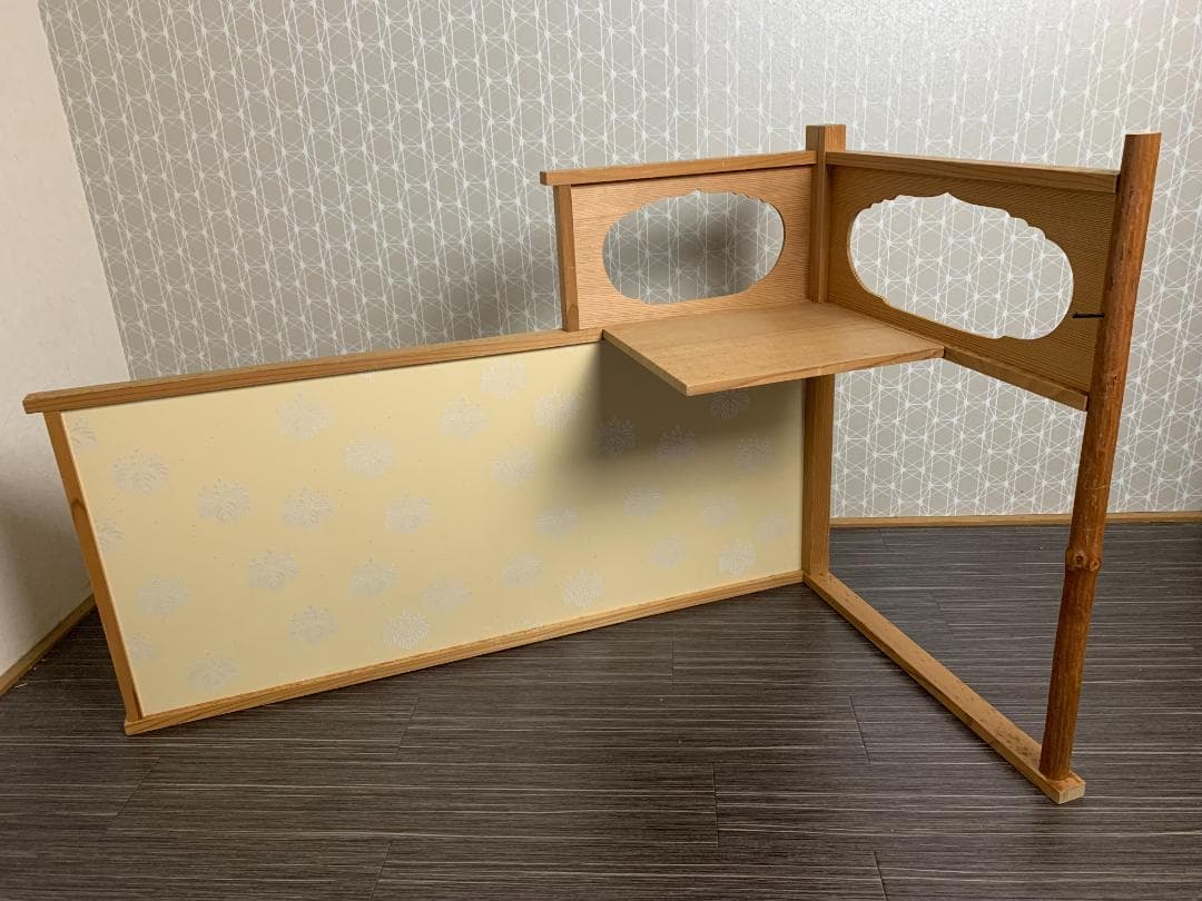 即中斎好 桐紋 台目棚 杉材 自在棚 組立式 茶道具 紙箱入 表千家 769