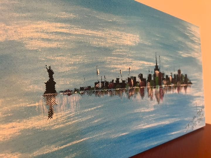 絵画② ニューヨーク　New York マンハッタン　風景画　油絵　2012