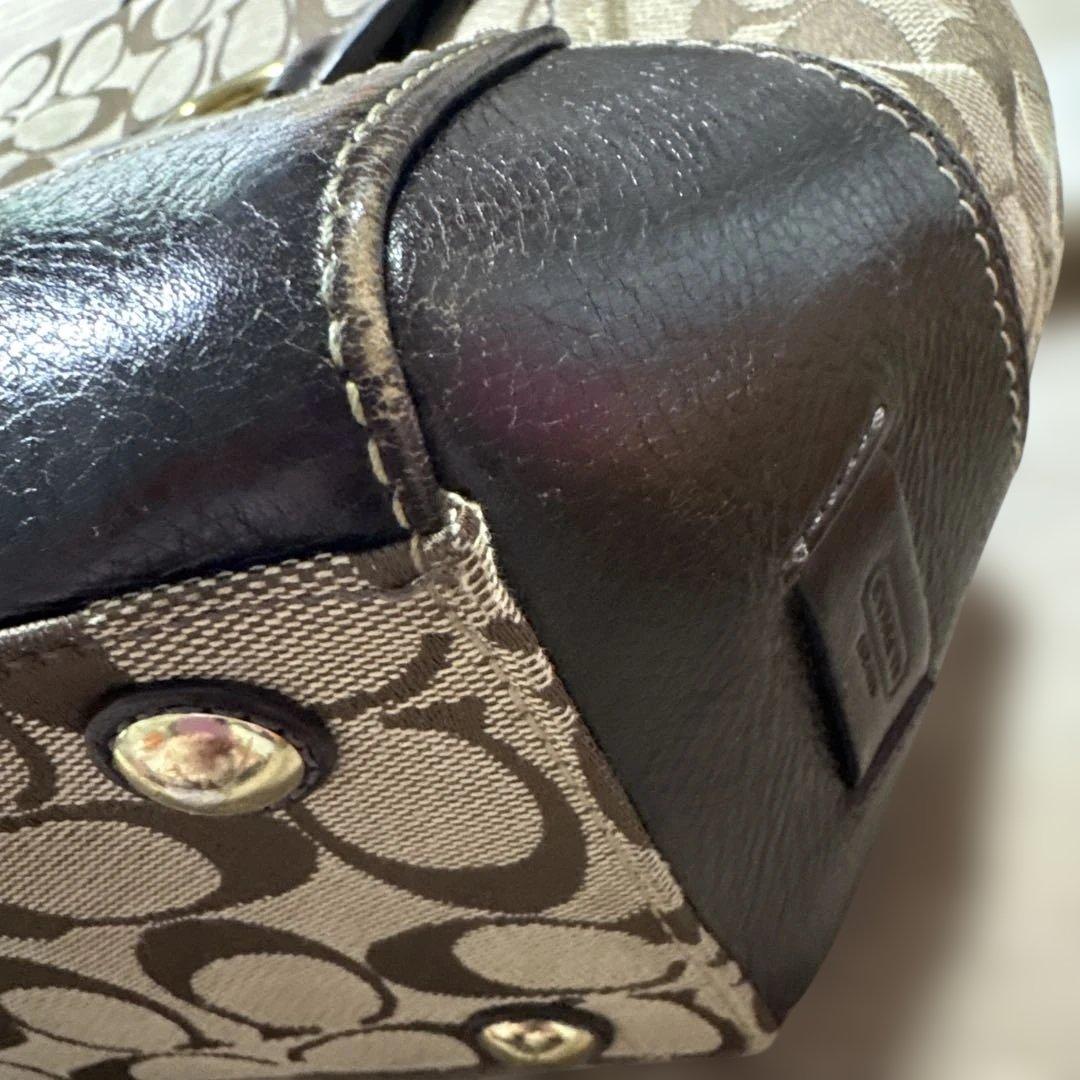 COACH コーチ レディース ハンドバッグ シグネチャー柄 シルクスカーフ付き