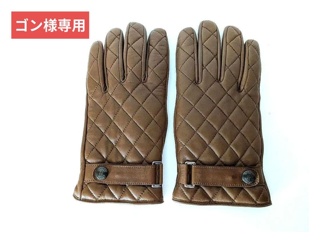 ⭐ゴン GIORGIO ARMANI キルティングデザイン手袋 ボタン付き