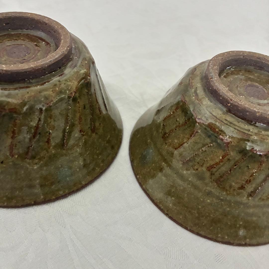 作家物 永見鴻人作 灰釉鉢 中鉢 5客セット 骨董品 桐箱入り