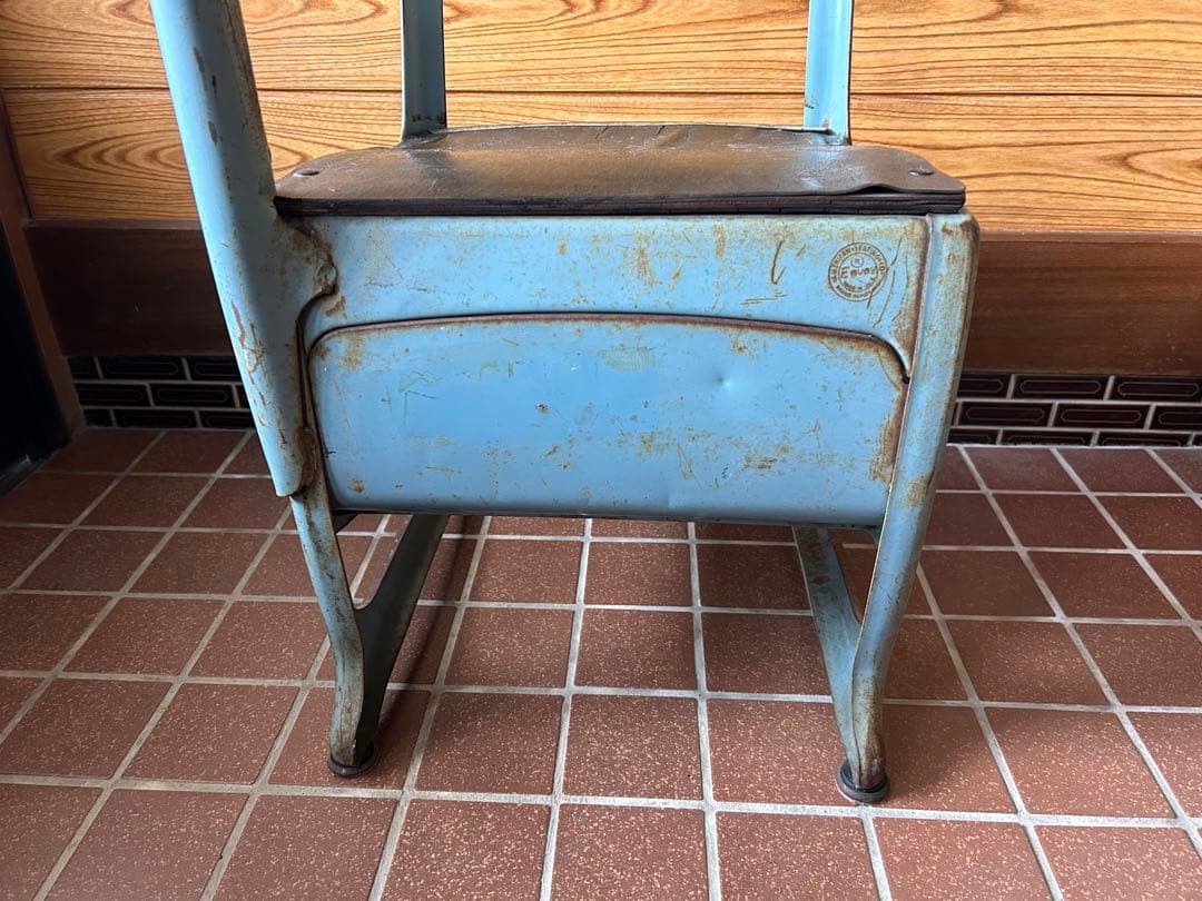 アンティーク　学校　机　椅子　セット　希少　レトロ　アメリカンカントリー