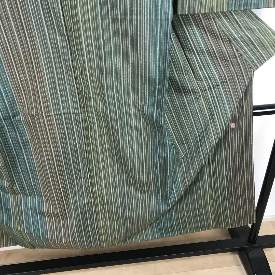 ZF-778 牛首紬 白山工房 落款 石川県無形文化財 高級 逸品 正絹 広衿