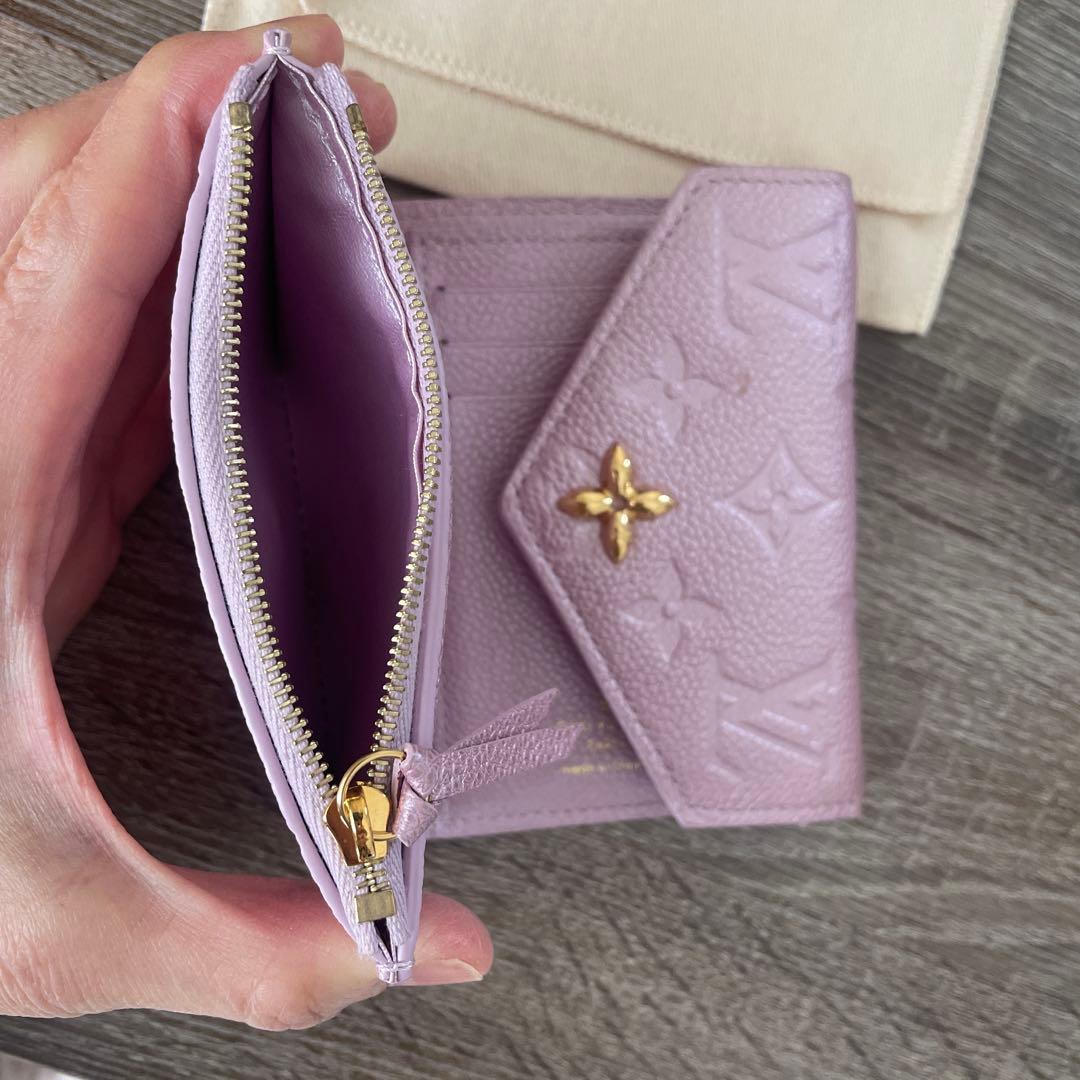 LOUIS VUITTON ラベンダー 三つ折り財布