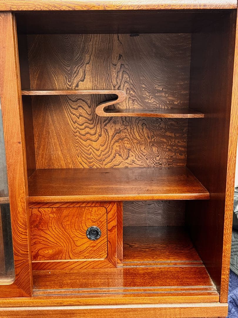 【美品】茶箪笥　昭和レトロ　箪笥　飾り棚　カップボード　茶室棚