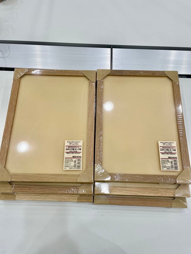 無印良品　木製フレーム　A4サイズ用　オーク材 まとめ売り 6個セット