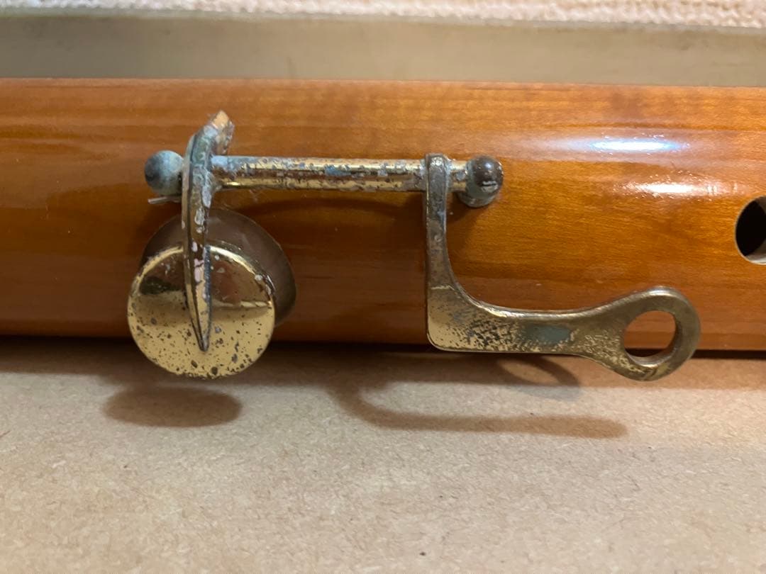 Zen-On 木製 バスリコーダー ケース付 管体美品 経年劣化あり