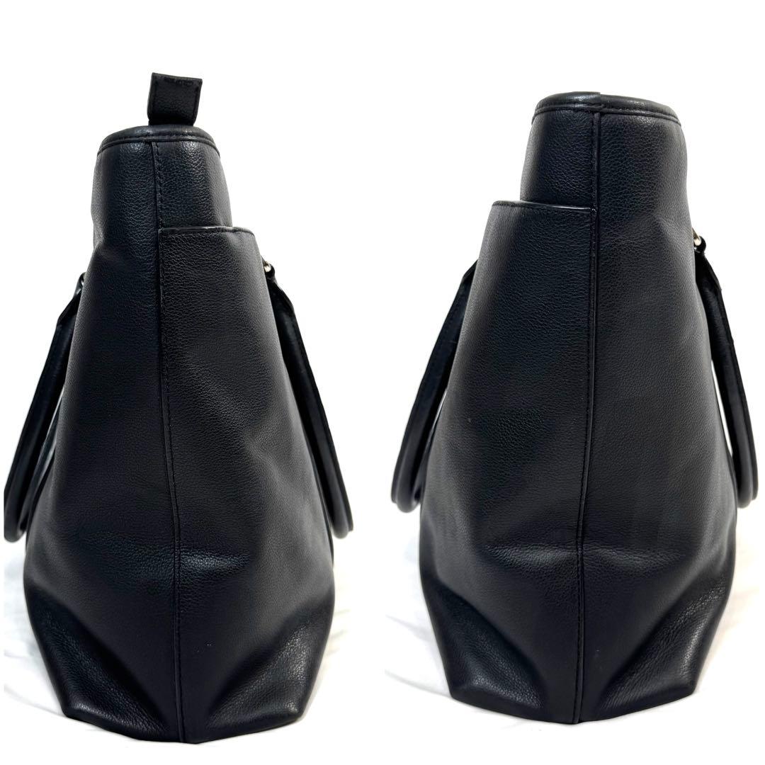 美品 コーチ バッグ メトロポリタン ハンド ショルダー ビジネス レザー 黒