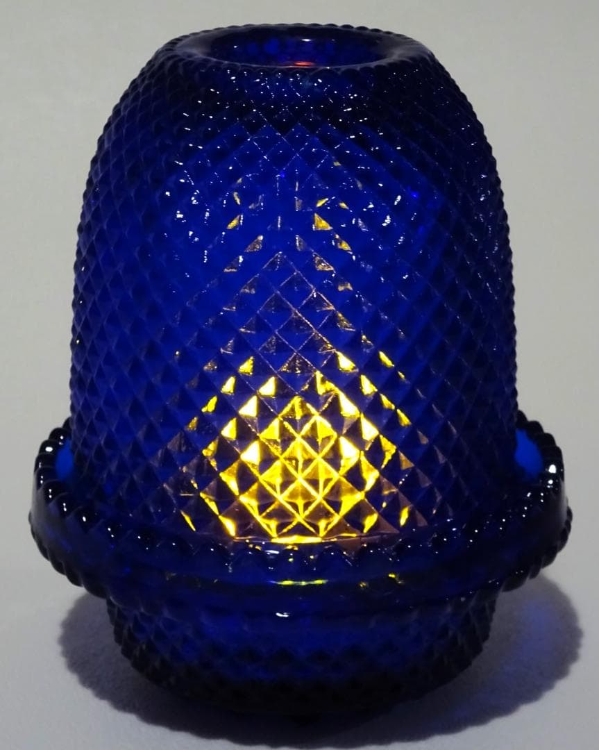 ◆アンティーク 青色フェアリーランプ◆置物 テーブルランプ