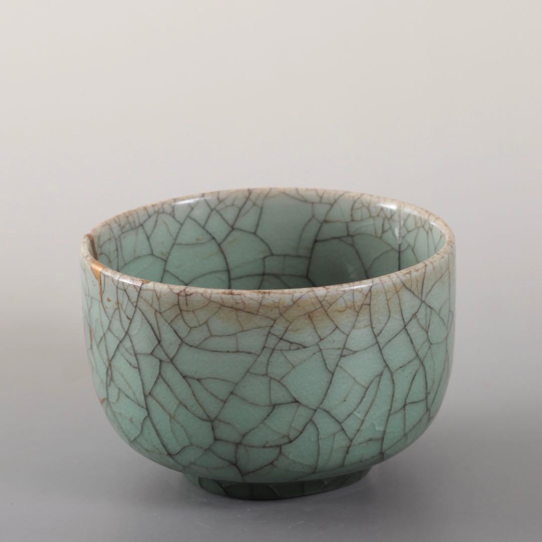 青磁 氷裂文 茶碗 古美術 古道具 茶道具