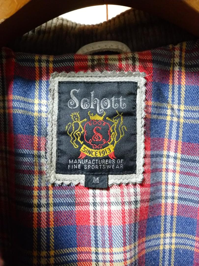 Schott★ショット★シングルライダース★レザー★ダメージ加工 ホワイト白