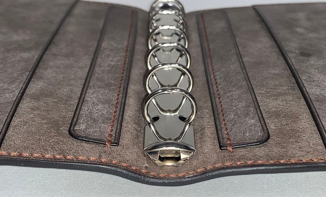 本革総手縫イタリアンレザーミニ6システム手帳ポケットペンホルダー付(マルゴー等)