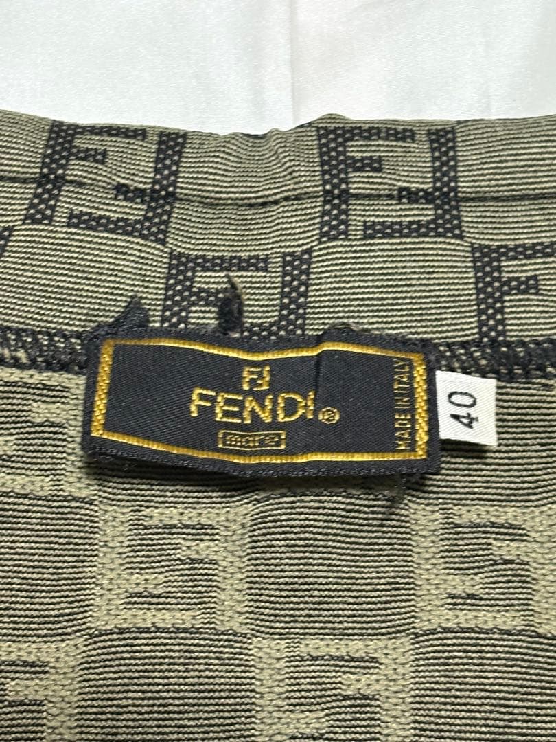 Fendi ポロシャツ　ズッカ柄　y2k フェンディ　タイト　ストレッチ