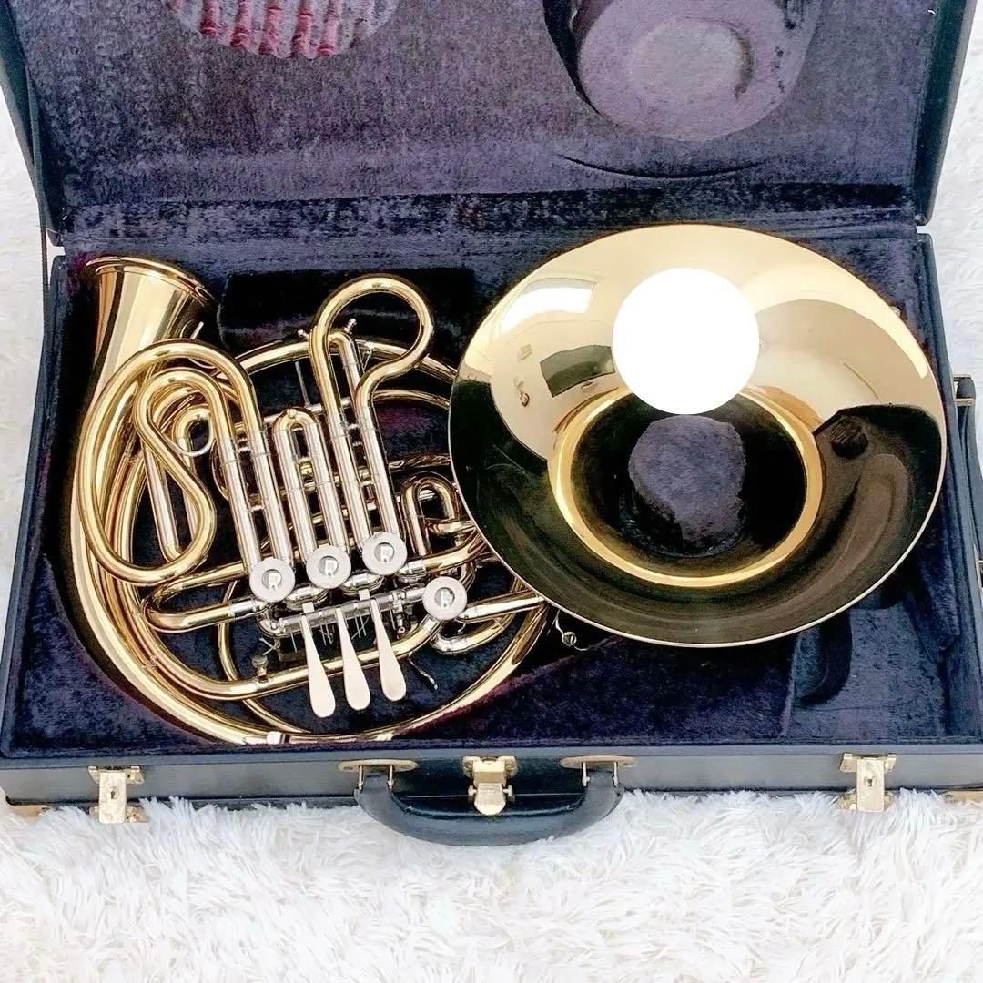 メンテナンス必要　ホルトン　フレンチホルン　ホルン　ケース付き