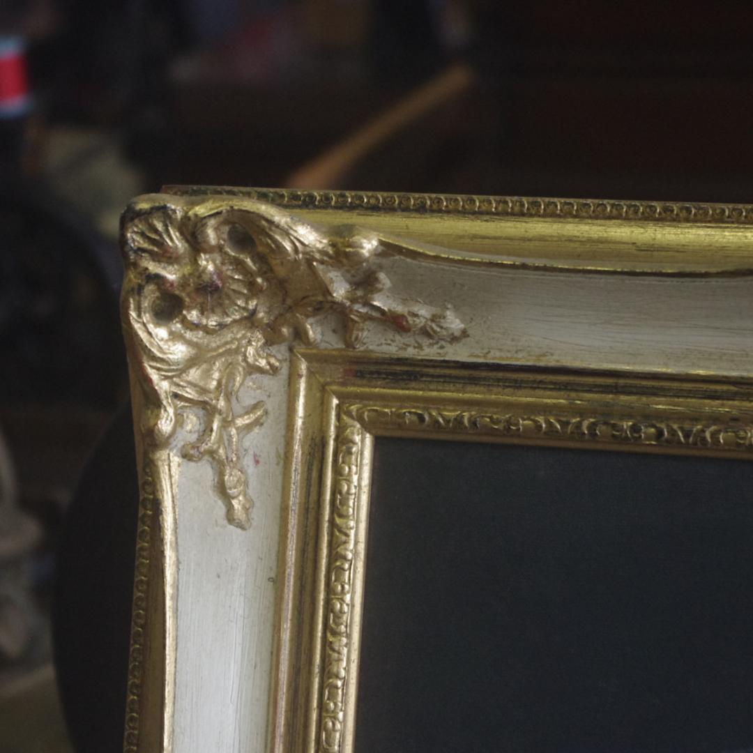 バロック調 アンティーク 額縁 人物画付き ドイツ