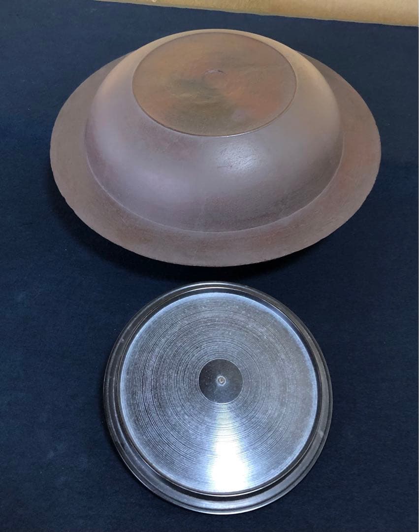 割引❗️《R》茶道具 平蜘釜 透木付 釜師 畠春斎 共布 共箱　250911H5