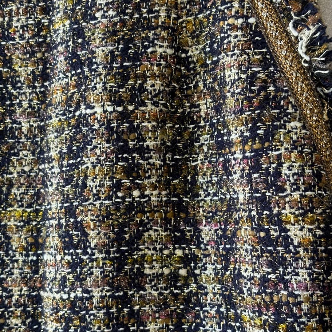 新品✨Viaggio Blu 高級ツイード タイトスカート 秋冬　フリンジ