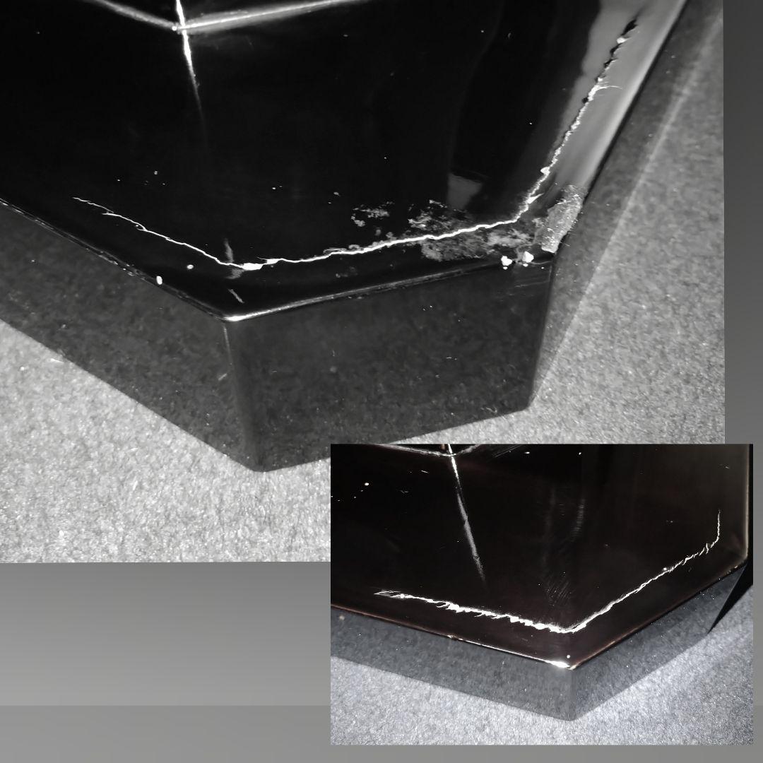 AH66 輪島塗 三宝 黒漆塗 神具 仏具 お供え置 木製黒漆塗 縁金彩