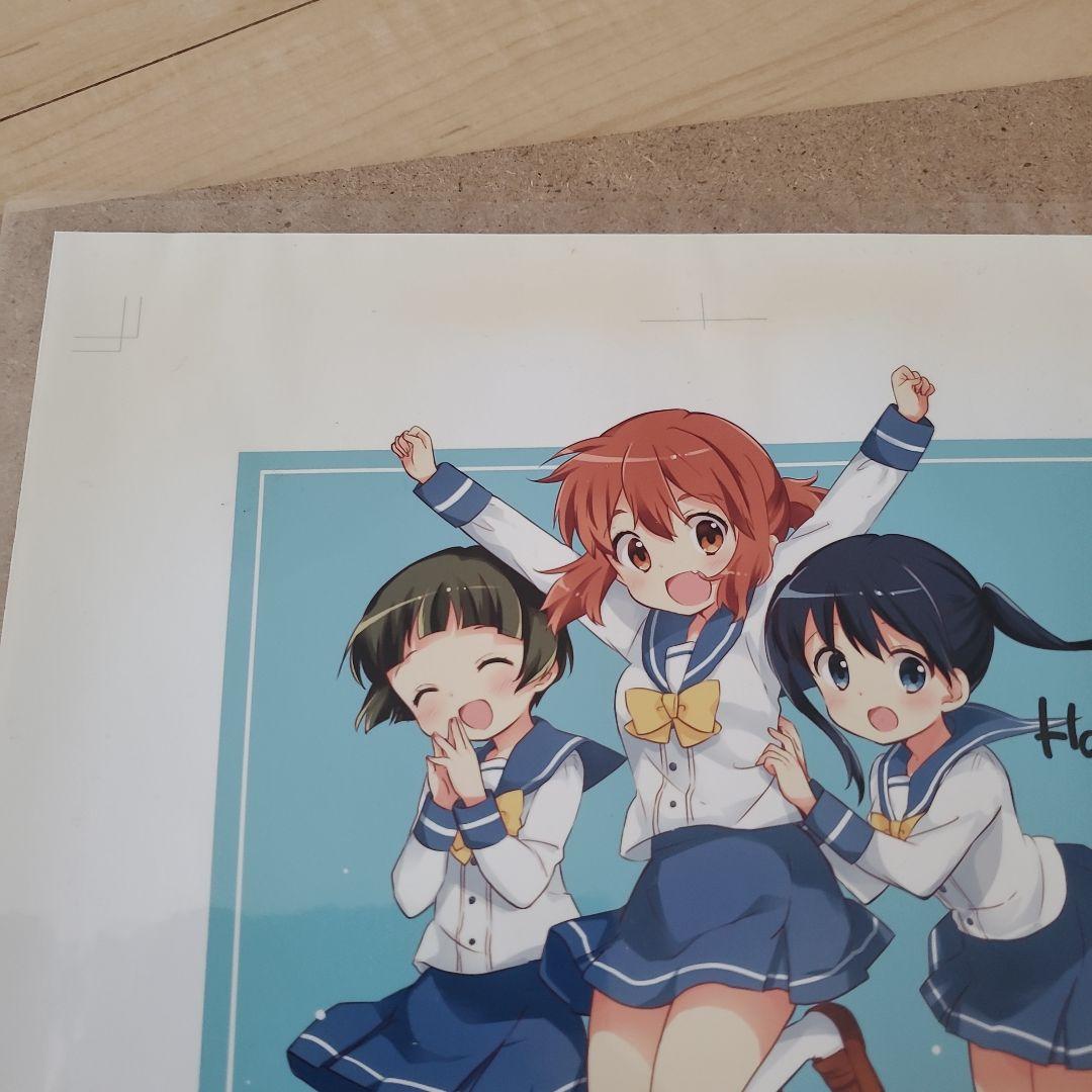 きんいろモザイク　直筆サイン入り複製原画