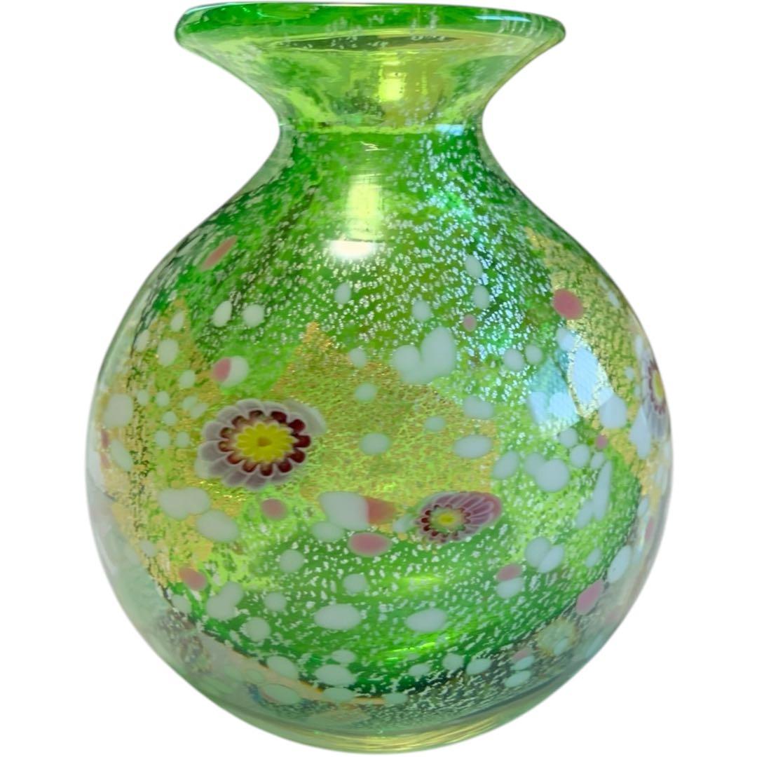 【新品未使用】黒木国昭 花器 金銀彩 春爛漫