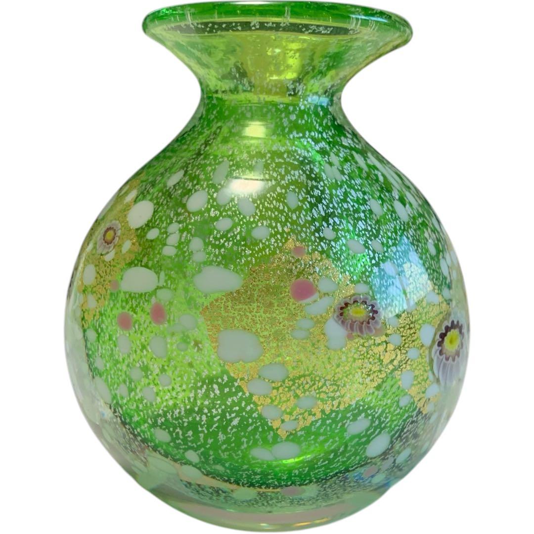 【新品未使用】黒木国昭 花器 金銀彩 春爛漫